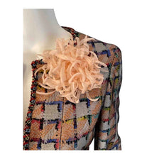 Load image into Gallery viewer, Vintage Chanel Large Oversized Camellia Silk Flower Peach/Pink Pin Brooch