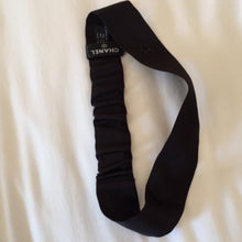 Load image into Gallery viewer, Chanel Black Silk grosgrain ribbon 2015 15A CC logo wide headband hair accessory