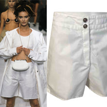 Load image into Gallery viewer, 96P, 1996 Spring Vintage Chanel Boutique White Nylon Sport Shorts US 6