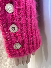 Load image into Gallery viewer, Chanel 2009 Pink Wool Mohair Buckle Sweater Cardigan FR 36 US 4/6/8