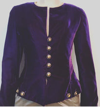 Load image into Gallery viewer, Rare 93P, 1993 Spring Vintage Chanel purple velvet jacket FR 36 US 2/4