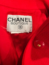 Load image into Gallery viewer, Rare Collectors Chanel Vintage 95A 1995 Fall Red Long Jacket US 6