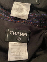 Load image into Gallery viewer, Vintage Chanel 02A 2002 Autumn Wide Leg Blue Multicolor Jacket Pant Suit FR 42