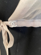 Load image into Gallery viewer, Chanel 04C 2004 Cruise Silk Chiffon Short Sleeve Sheer Drawstring Beige Ecru Blouse Top FR 36 US 2/4