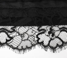 Load image into Gallery viewer, Chanel 03A 2003 Fall black tweed Boucle lace mini skirt FR 38