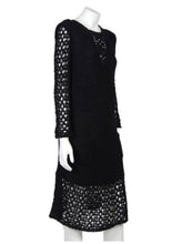 Load image into Gallery viewer, NWT Chanel 14P 2014 Spring Black Maxi Crochet Dress FR 38