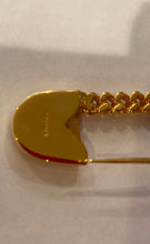 Load image into Gallery viewer, Rare Vintage Chanel Gold Chain Shamrock Kilt Safety Pin