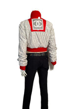 Load image into Gallery viewer, Chanel Identification 03A 2003 Fall Bomber Jacket Red Reversible CC Logo Sport Coat FR 38