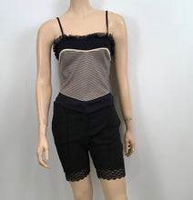 Load image into Gallery viewer, Vintage Chanel 02C 2002 Cruise Resort Twinset Spaghetti Strap Top Cardigan Navy Blue White FR 34 US 2