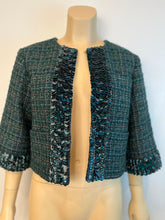 Load image into Gallery viewer, Chanel 12A 2012 Fall Tweed Sequin Green Jacket FR 34 US 2