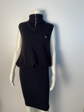 Load image into Gallery viewer, Chanel 08C 2008 Cruise Coco Line Black Sleeveless Ribbed Blouson Dress FR 38 US 6