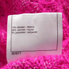 Load image into Gallery viewer, Chanel 2012 Fall 12A Pink Fuchsia Sweater w attached Scarf FR 34