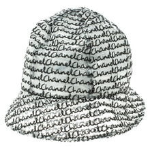 Load image into Gallery viewer, NWT New with Tags Chanel 15S waterproof cloche black white bucket rain Hat Sz Medium