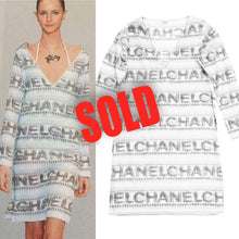 Load image into Gallery viewer, Vintage Chanel 05P, 2005 Spring Cotton Tunic Swim Cover Up Logo Dress FR 38 US 4/6