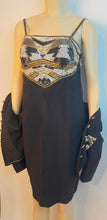 Load image into Gallery viewer, Rare Chanel 1985 Runway Haute Couture Crystal Embellished 2 Piece Dress Jacket Set
