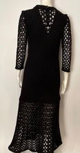 Load image into Gallery viewer, NWT Chanel 14P 2014 Spring Black Maxi Crochet Dress FR 38