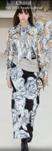 Load image into Gallery viewer, NWT Chanel 2016 Fall Ready to Wear Runway Black White Camellia Painted Jeans FR 38 US 4