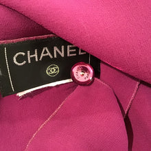 Load image into Gallery viewer, Chanel 2001 Silk Short Sleeve cropped Fuchsia Top Blouse US 4