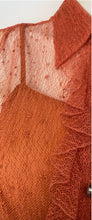 Load image into Gallery viewer, Vintage Chanel 02P, 2002 Spring 2-piece Orange Top Blouse Camisole sheer Lace Set FR 38