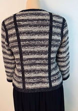 Load image into Gallery viewer, Chanel 2013 Blue White Striped Tweed Jacket US 10/12