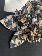 Load image into Gallery viewer, Vintage Chanel Large Oversized Camellia Flower Pin Black and Ivory