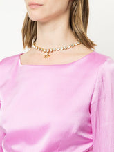 Load image into Gallery viewer, 96P, 1996 Spring RARE Chanel Vintage Gold Metal Crystals CC Bracelet Necklace Set