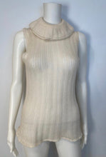 Load image into Gallery viewer, Vintage Chanel 00A, 2000 Fall Ready to Wear Ivory sweater blouse Top FR 44 US 8/10