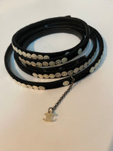 Load image into Gallery viewer, Chanel 03P, 2003 Spring extra long black buttons wrap around belt sz 80/32