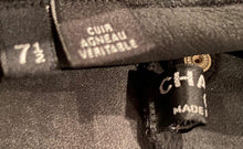 Load image into Gallery viewer, Rare! Chanel Long Fingerless Black Suede leather 08, 2008 Gold CC Logos Caged Gloves Sz 7.5