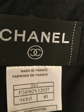 Load image into Gallery viewer, Chanel Vintage 04A, 2004 Fall long black maxi sleeveless wool gown dress FR 40 US 4
