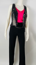 Load image into Gallery viewer, Chanel 03C 2003 Cruise Resort Silk Charmeuse Vest with black sequins FR 42