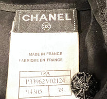 Load image into Gallery viewer, Rare Chanel 08A 2008 Fall Black Silk Chiffon Blouse Camisole Top FR 38 US 4/6