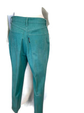 Load image into Gallery viewer, 92P, 1992 Spring Chanel Green Denim 2 piece Jacket Pant Suit Oversized FR 34 US 4/6/8