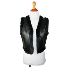 Load image into Gallery viewer, Chanel 05A 2005 Autumn Fall Leather Fur lined &amp; Trimmed Cropped Short Vest FR 40 US 4/6/8
