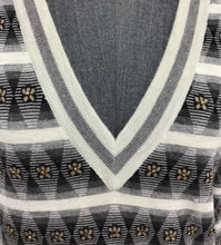 Load image into Gallery viewer, Chanel 07A 2007 Fall striped beaded Cashmere Tunic Sweater Jumper FR 34