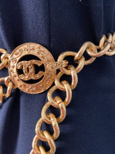 Load image into Gallery viewer, NWT New Chanel 94A gold medallion chain strand belt necklace accessory