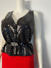 Load image into Gallery viewer, Chanel 2006 Fall 06A skinny Black Patent Leather waist Crystal Buckle Belt SZ 36