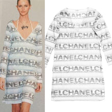 Load image into Gallery viewer, Vintage Chanel 05P, 2005 Spring Cotton Tunic Swim Cover Up Logo Dress FR 38 US 4/6