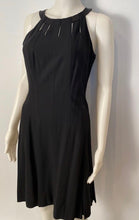 Load image into Gallery viewer, Chanel Black 11A, 2011 Fall halter pleated keyhole Dress Wool Satin US 6
