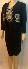 Load image into Gallery viewer, Rare Chanel 1985 Runway Haute Couture Crystal Embellished 2 Piece Dress Jacket Set