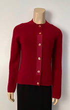 Load image into Gallery viewer, Vintage Chanel 98A, 1998 Fall Maroon Brick Red Cashmere Cardigan Sweater FR 38 US 4/6