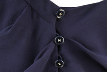 Load image into Gallery viewer, Vintage Chanel 00S, 2000 Spring Summer Black Draped Pleated Chiffon Silk Dress FR 38 US 4