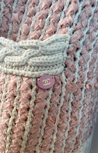 Load image into Gallery viewer, Chanel 18P 2018 Spring Pink Ivory 3 Pc Woven Cardigan Skirt Belt Skirt Set FR 36 US 4/6