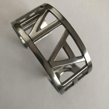 Load image into Gallery viewer, Chanel 15P 2015 Spring Block Letters Cuff Letter Bracelet Bangle