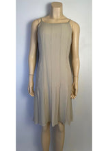 Load image into Gallery viewer, Chanel 04P 2004 Spring Beige Taupe Silk Dress FR 42 US 6/8