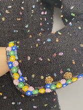 Load image into Gallery viewer, 1980’s Collection 23 Chanel Black Multicolor Confetti Jacket Skirt Suit Set US 8/10