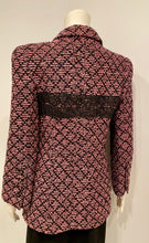 Load image into Gallery viewer, 95P, 1995 Spring Vintage Chanel Pink Black Boucle Wool Tweed Dress Jacket Blazer US 6