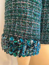 Load image into Gallery viewer, Chanel 12A 2012 Fall Tweed Sequin Green Jacket FR 34 US 2