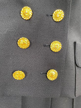 Load image into Gallery viewer, Late 1980’s Vintage Chanel Boutique Double Breasted Dark Navy Jacket FR 36 US 4