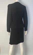Load image into Gallery viewer, Vintage Chanel 98P, 1998 Spring black boucle wool skirt suit US 2/4